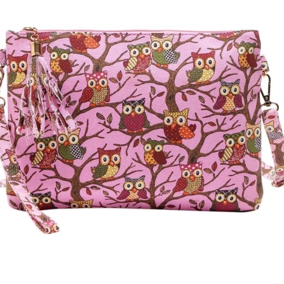 Mabrok Handbags - OWL messenger/ shoulder bag7”x9”